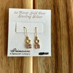 NWT 24 karat gold-over-sterling earrings
